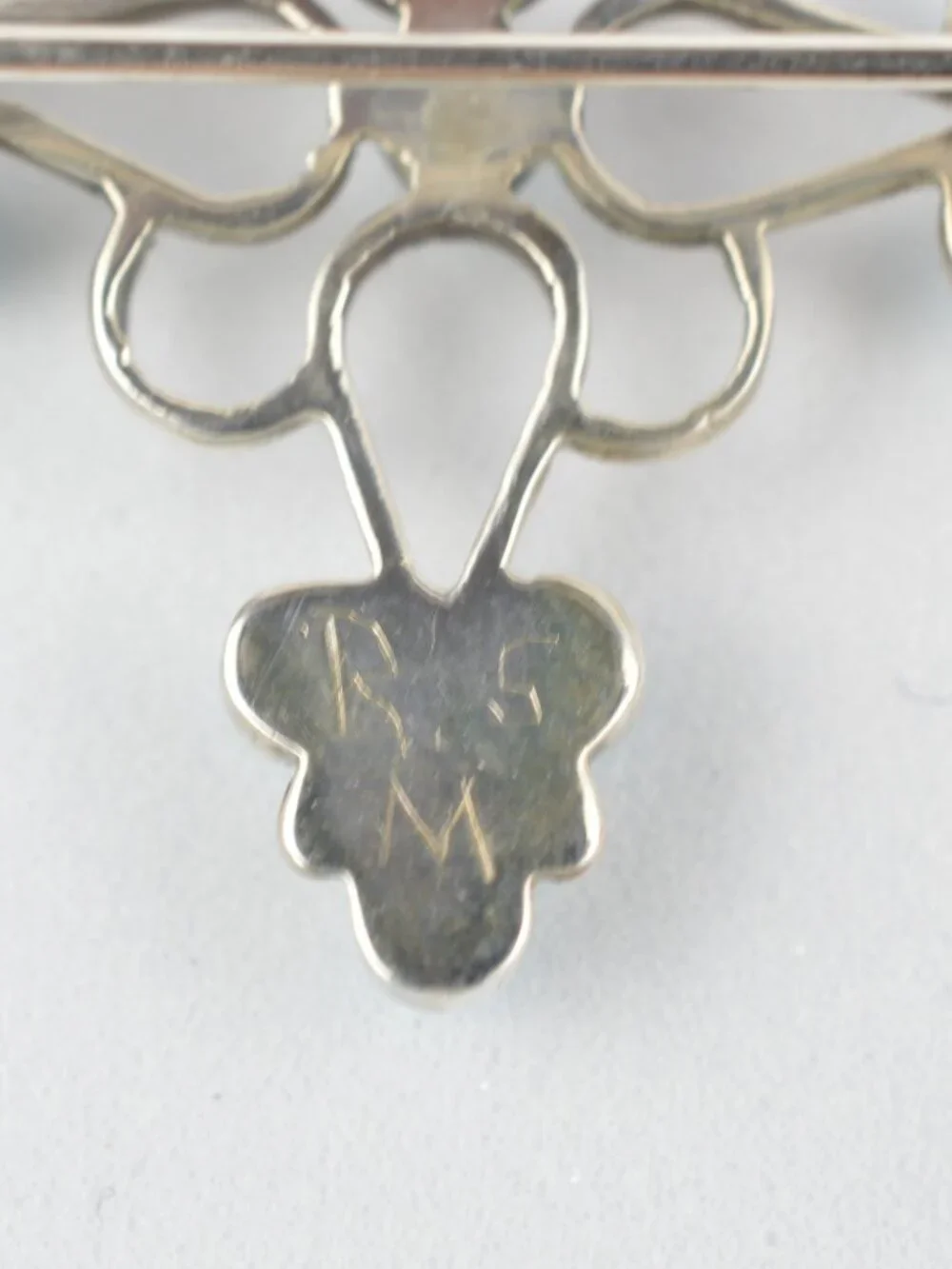 Vtg Zuni Sterling Silver Turquoise Cross Pendant Brooch Pin Signed NM 1.25